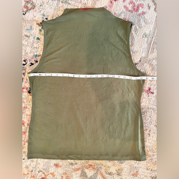 Catherine Malandrino Olive Green High Neck Tank Size XL - Picture 7 of 8